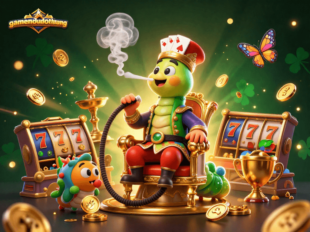 Experience thrilling jackpots with gamenohudoithuong's vibrant slot game illustration showcasing excitement.