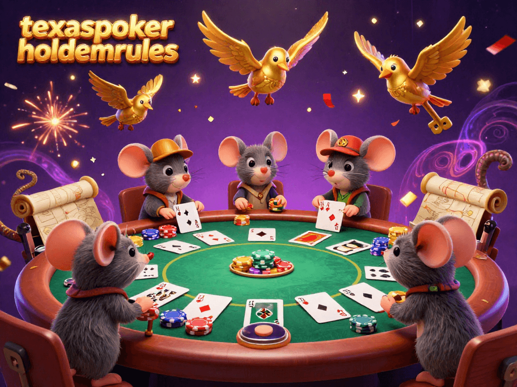 Experience the thrill of poker with texaspokerholdemrules as adventurous mice strategize at the vibrant poker table.
