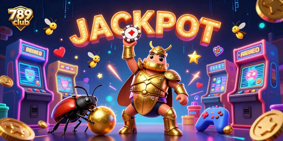 Experience the excitement of 789 club casino games with a beetle champion celebrating a big win!
