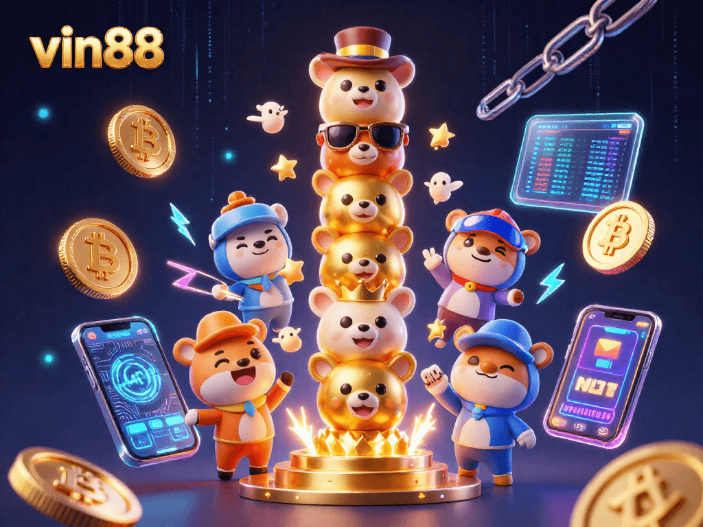 Spin the reels at vin88 with vibrant tokens, embracing a wealth of interactive gaming elements.