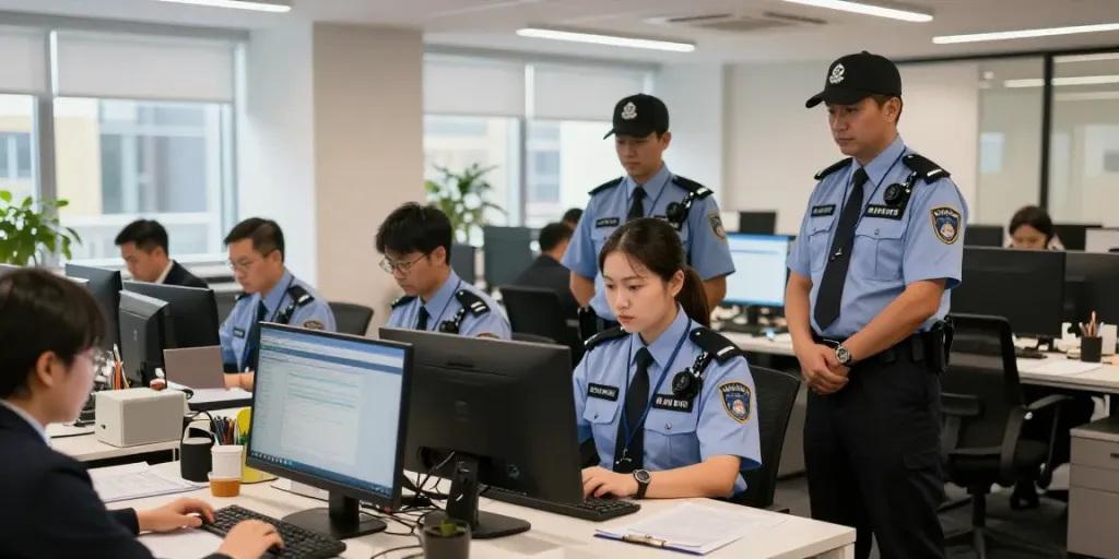 Security team providing trusted, professional protection services in London office.
