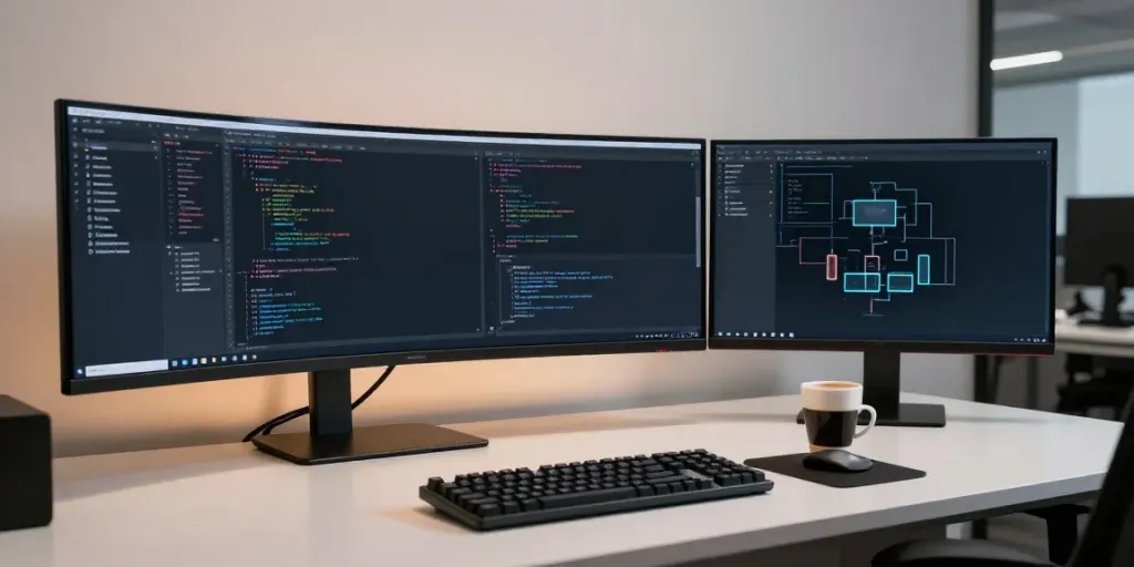 Buy .co.uk domain easily for your UK business with this modern coding setup featuring advanced technology.