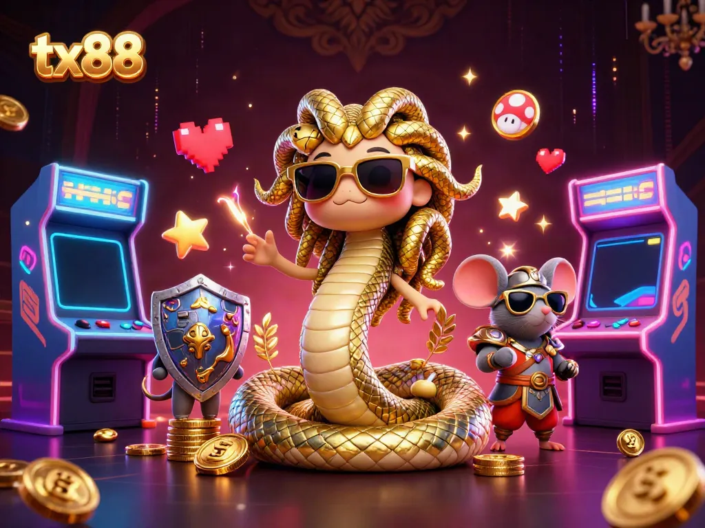 Play at tx88 with a fun 3D casino scene featuring unique characters and an electrifying atmosphere.