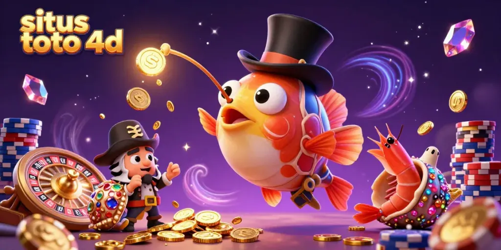 Engage with the situs toto 4d experience, featuring dynamic winning moments amid golden coins and treasures.