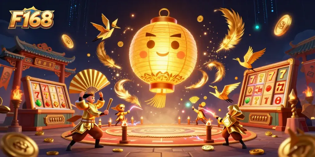 Bet on F168 in an exciting casino scene filled with vibrant games and energetic spirits