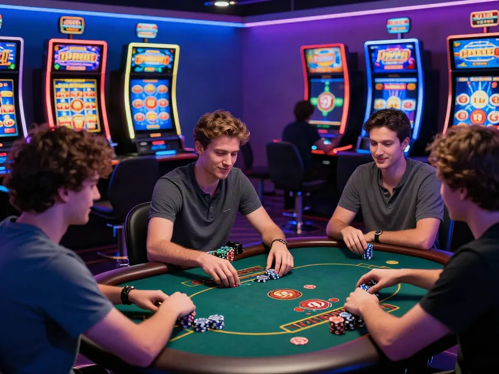 Players enjoying engaging games at 9bet.com in a vibrant gaming environment.