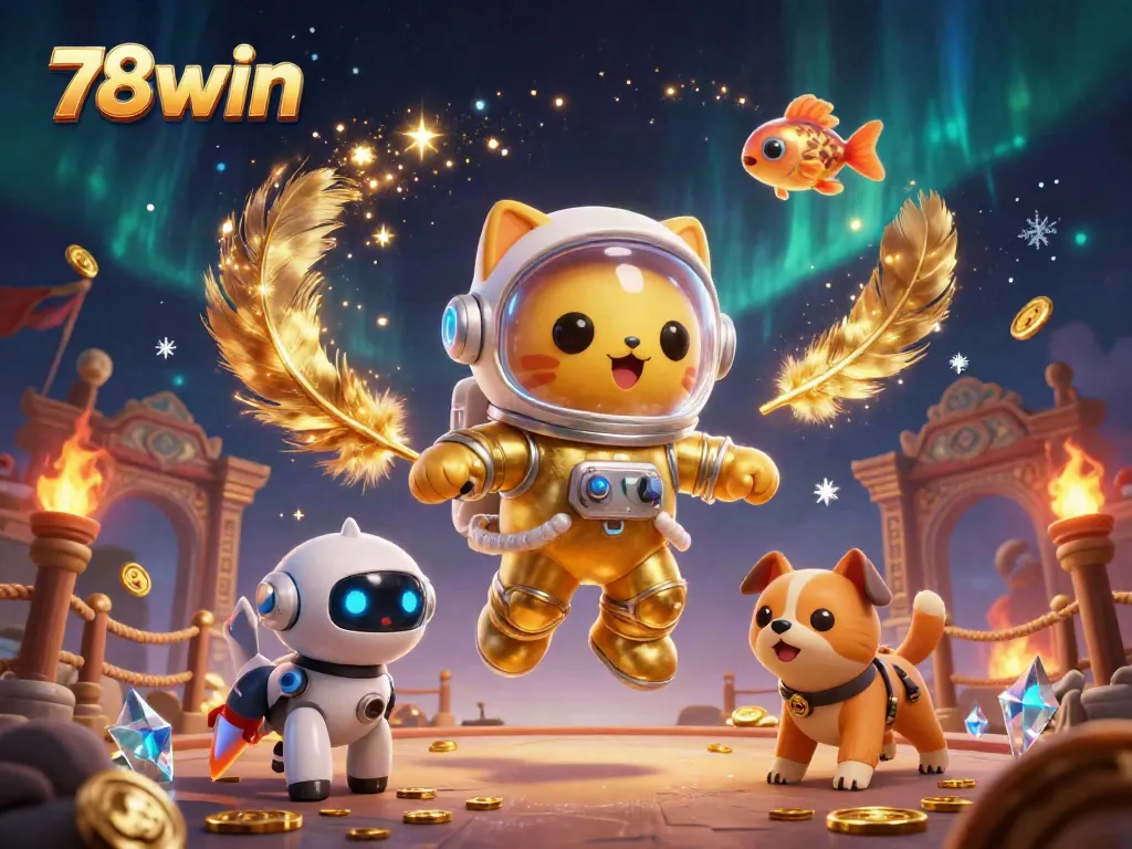 Experience thrilling games with 78win amidst animated casino elements and immersive visuals.