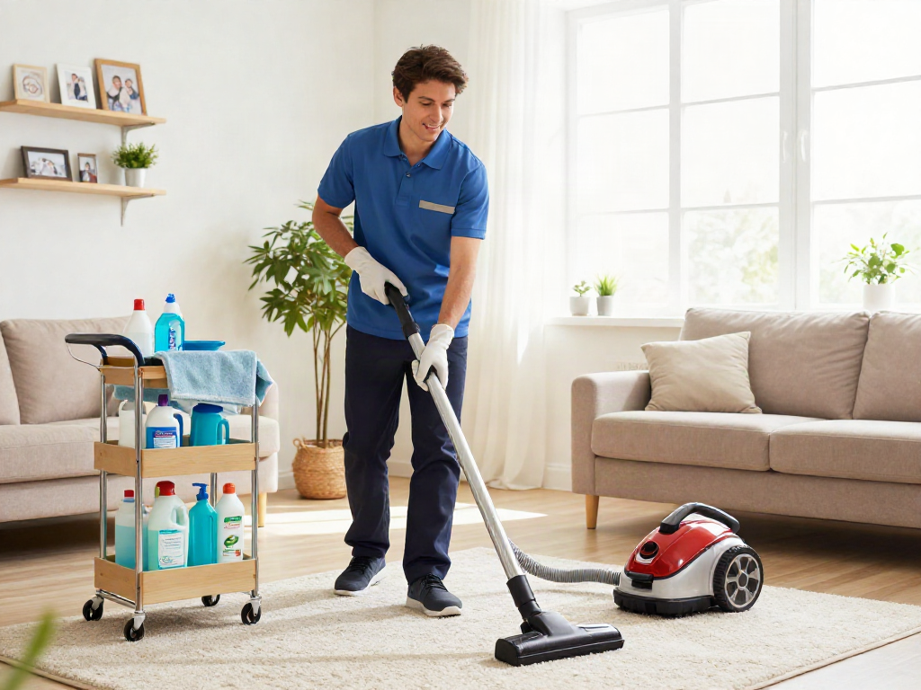 Home cleaning service using depo 10k products creates a fresh atmosphere.