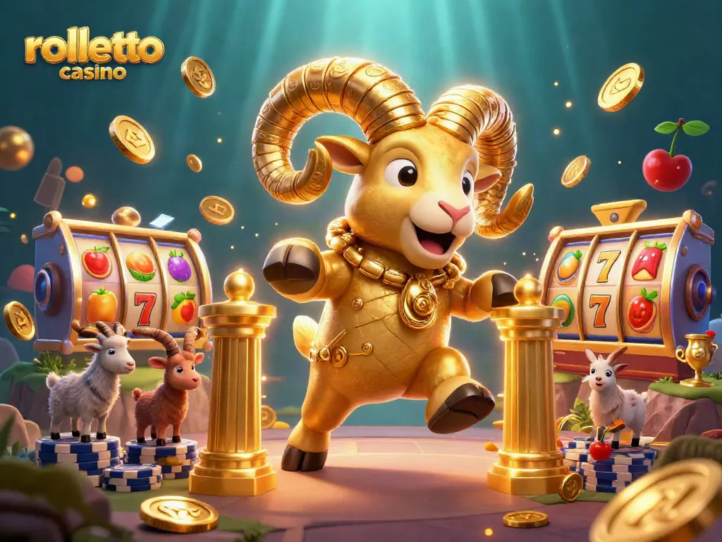 Experience the thrill of rolletto casino with golden ram charge and dynamic slot elements.