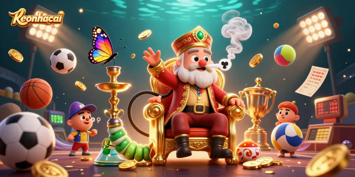 Experience the thrill of keonhacai with immersive representation of a cartoon caterpillar blowing smoke rings in a casino setting.