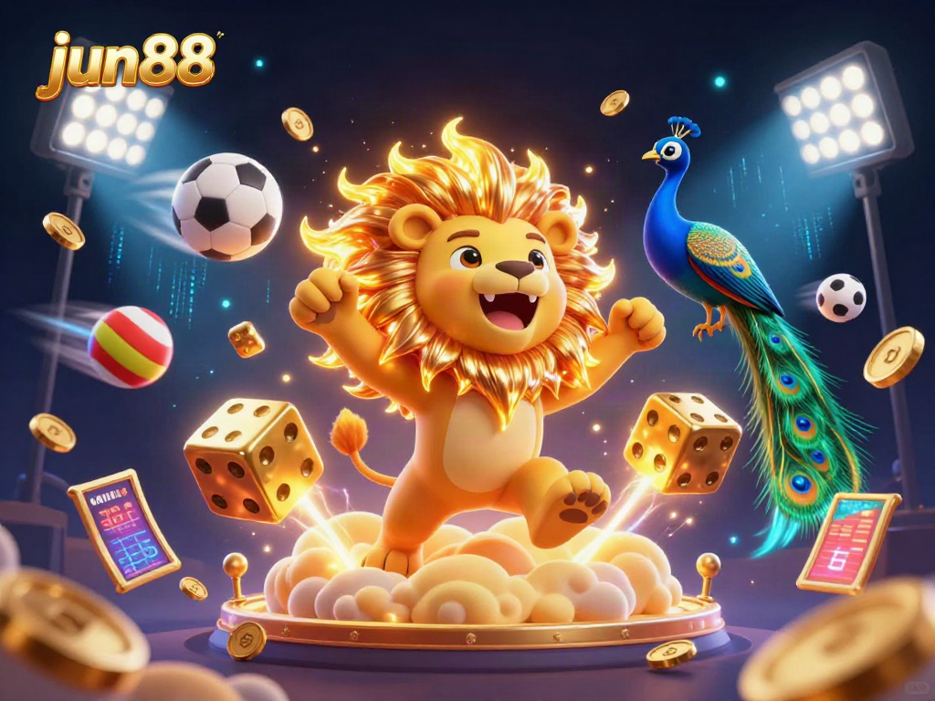 Experience exciting gameplay at jun88 with a lively 3D cartoon scene featuring dynamic sports elements.