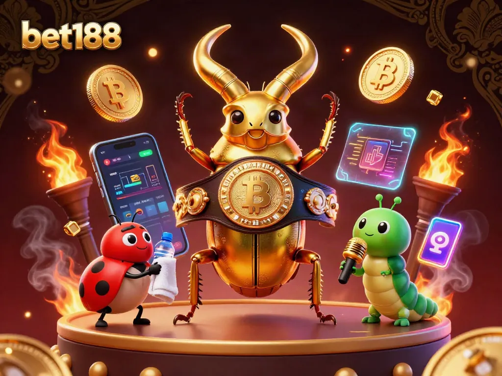 Engage with bet188 in a vibrant, energetic casino scene featuring unique characters and interactive elements.