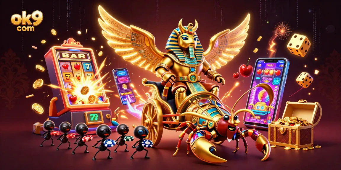 Experience thrilling gameplay at ok9 com with vibrant casino elements and dynamic characters.