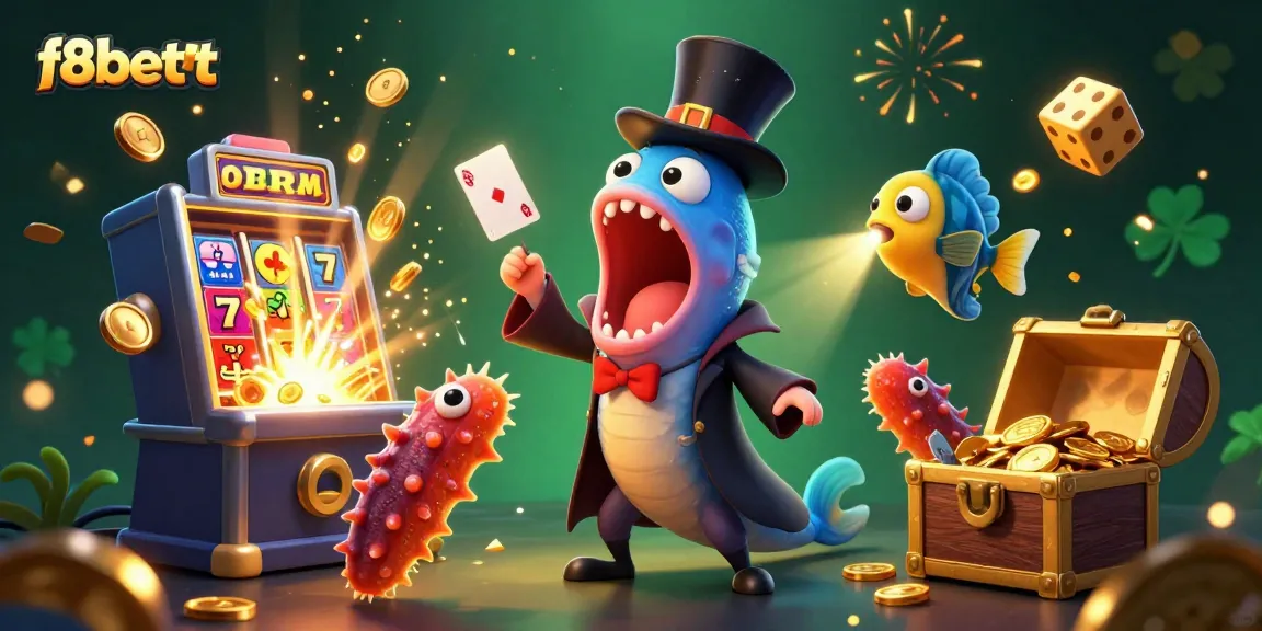 Experience thrilling action with f8bettt, featuring a bioluminescent eel magician and dynamic casino elements.