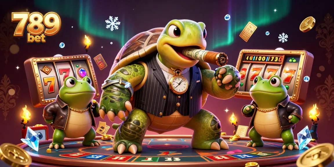Engage with thrilling casino action at 789 bet featuring a dynamic scene with colorful slot elements and characters.