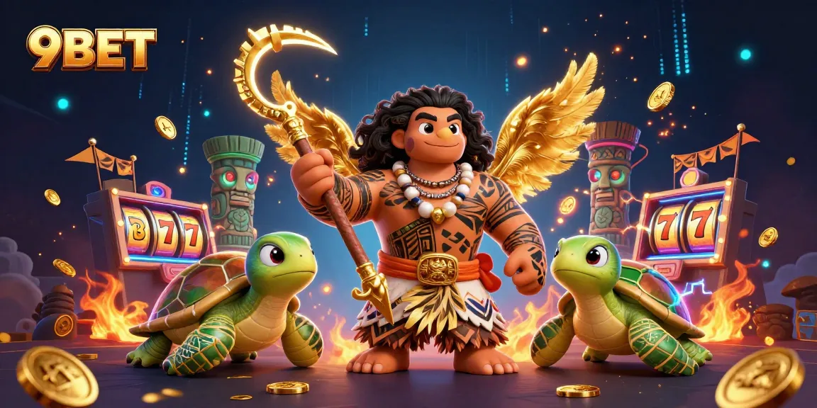 Spin the reels with 9BET while experiencing thrilling casino adventures featuring vibrant characters.