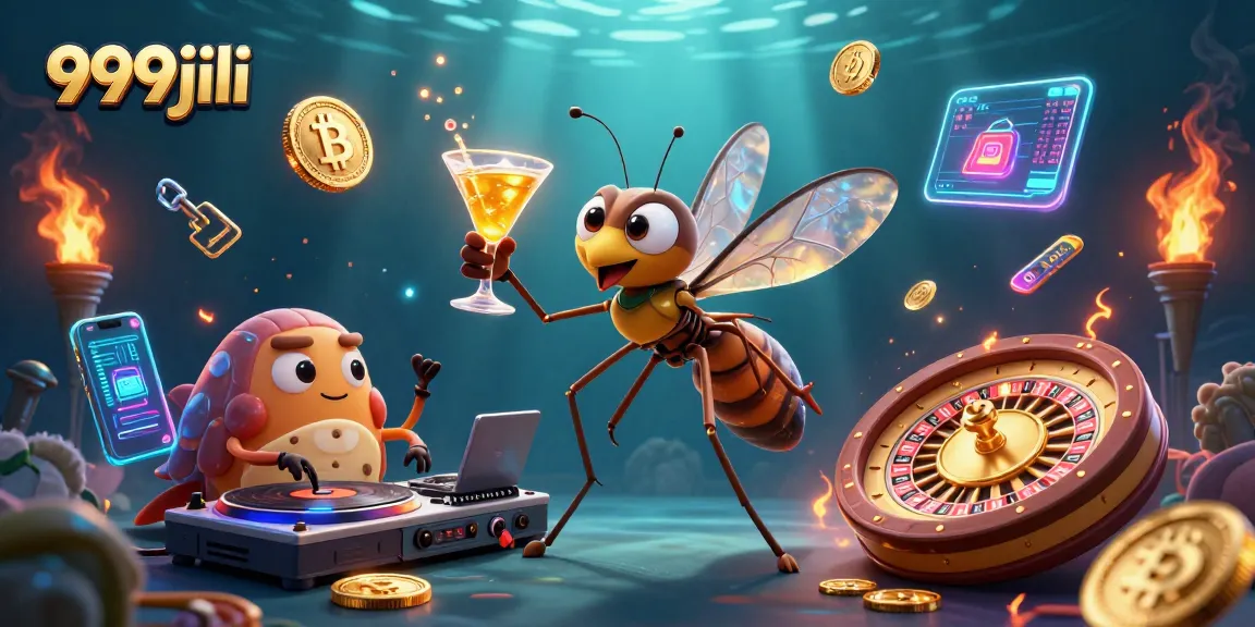 Experience thrilling gameplay with 999jili as a vibrant cartoon scene unfolds with digital casino elements.