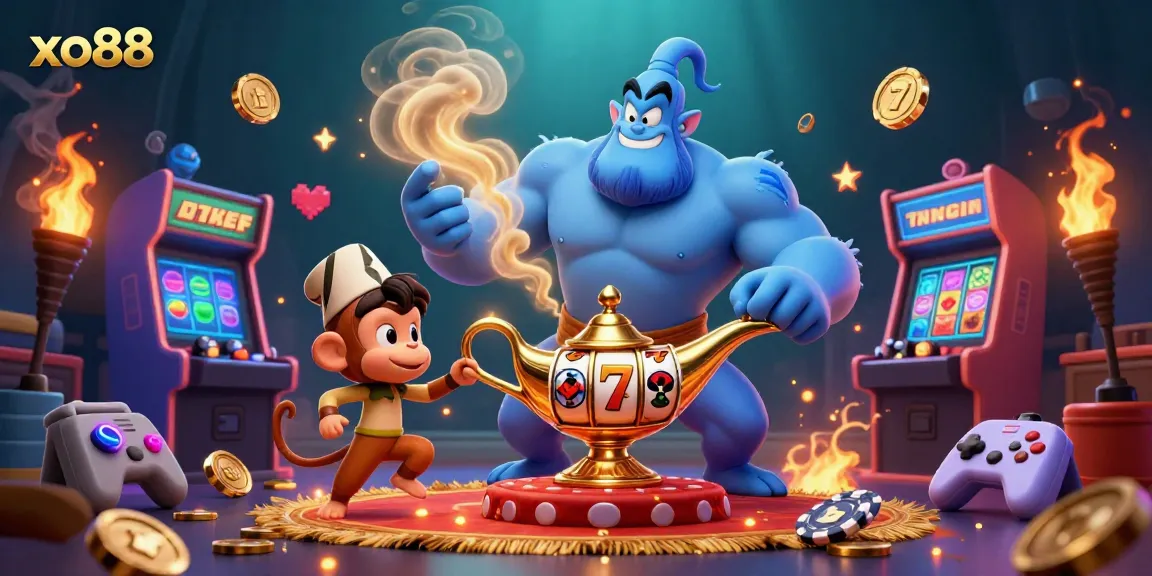 Spin the reels for a chance to win big at xo88's vibrant casino world with enchanting characters.