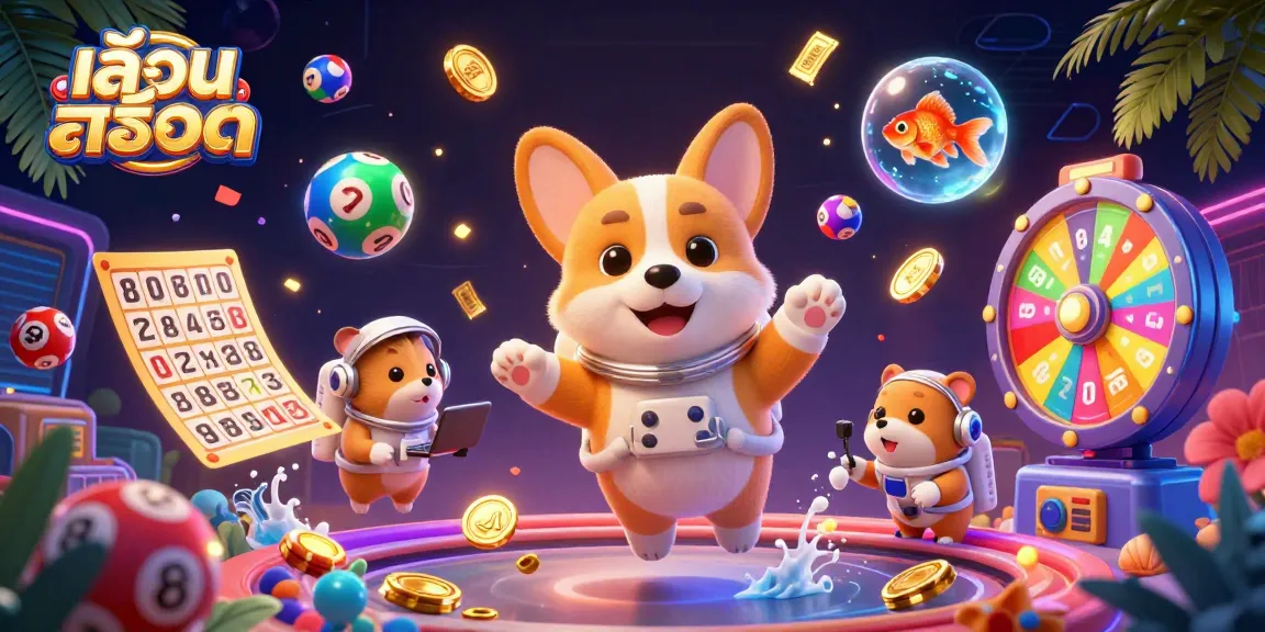 Experience playing สล็อต through a vibrant 3D casino scene with active characters and thrilling game elements.