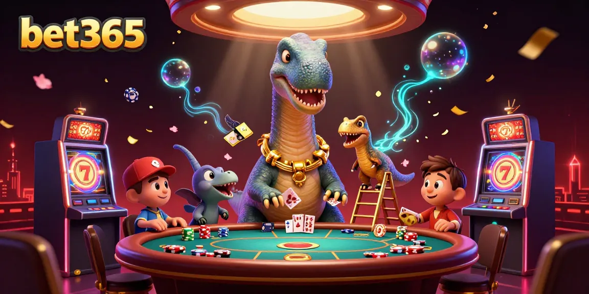 Experience the thrill of bet365 with a lively 3D casino scene full of action and vibrant detail.