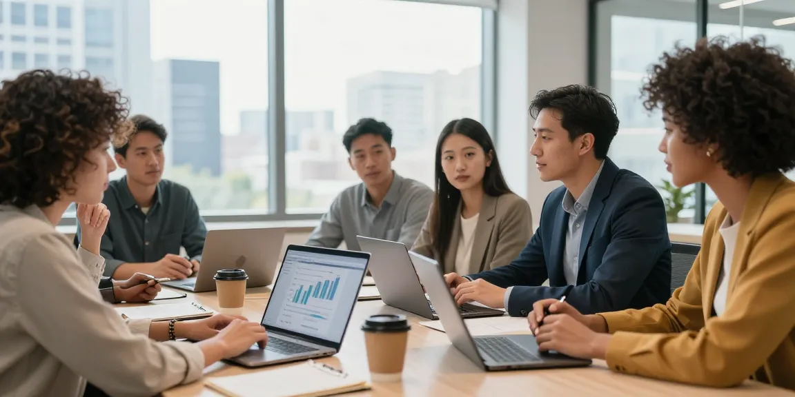 Get a merchant cash advance by small business owners collaborating in a modern office.