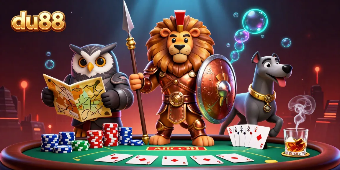 Join the thrilling action at du88 with bold poker champions in a vibrant casino scene.