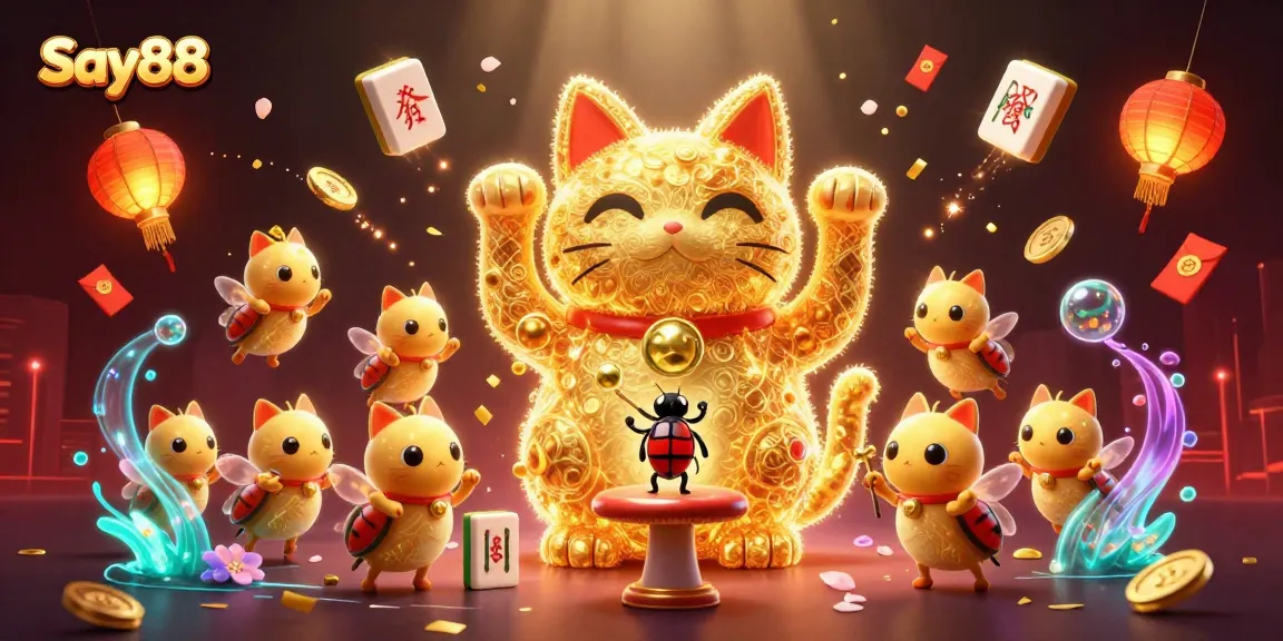 Experience the thrill of gaming at Say88 with vibrant visuals and captivating casino symbols.