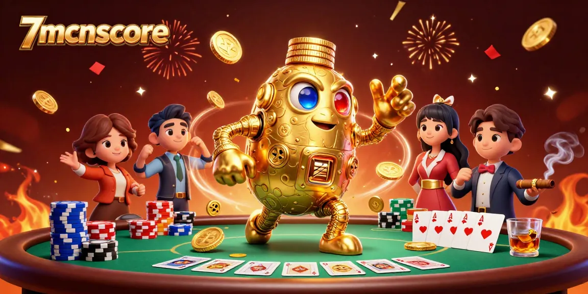 Experience the magic of 7mcnscore at a vibrant poker scene with gold and excitement