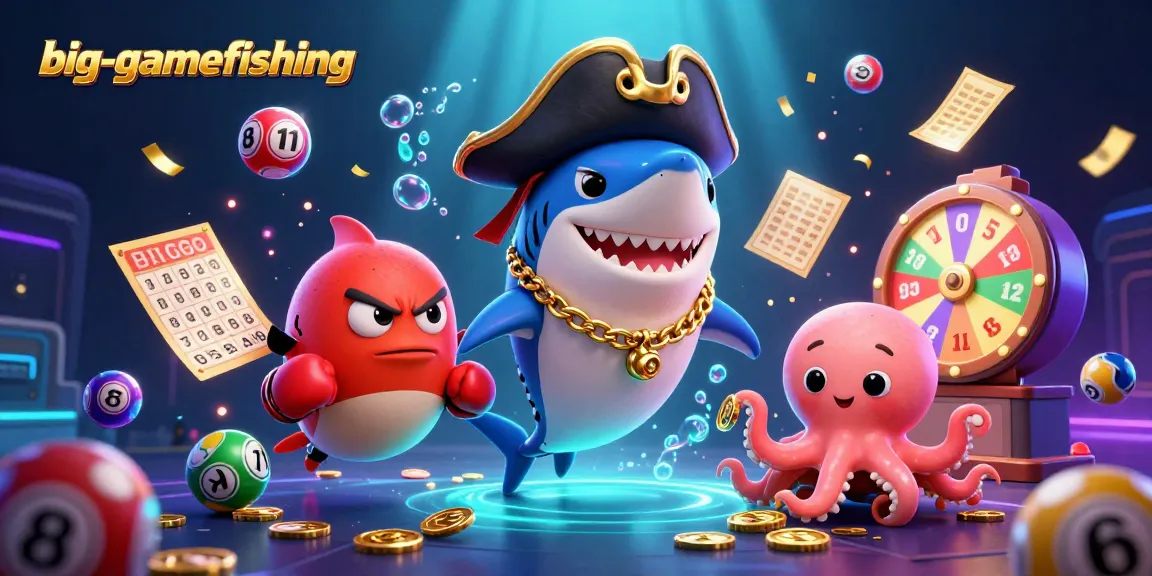 Experience big-gamefishing at its finest with an animated casino adventure scene of playful sea creatures.