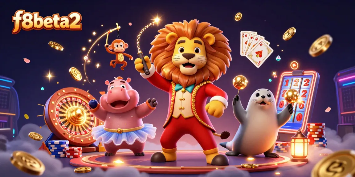 Experience thrilling wins at f8beta2 with lively characters and sparkling gameplay in a vibrant casino scene.