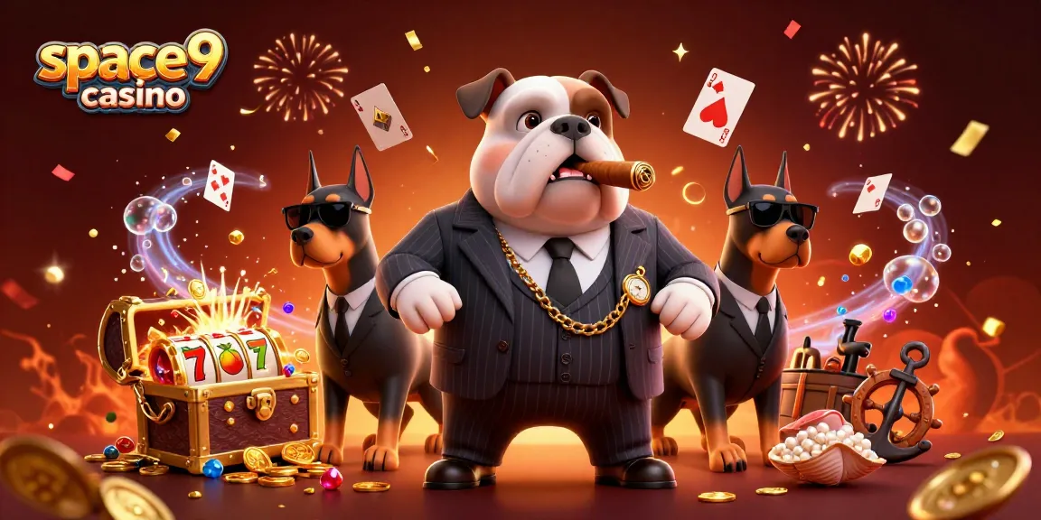 Experience the excitement at space9 casino with a vibrant 3D scene of engaging games and characters.